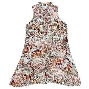 Cupio women’s floral dress size medium sleeveless front button closure